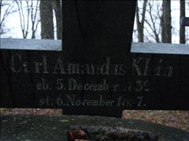 Carl Amandus Klein ist hier begraben