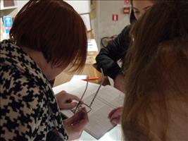 We studied some documents with the employee of the museum 