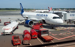 Das ist unsere Maschine. Ich fliege das erstmal mit Aegean 