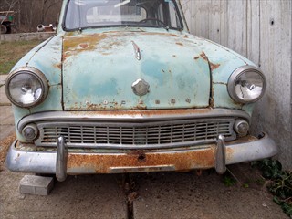 Auto 'Moskwitsch'. Außen Hui